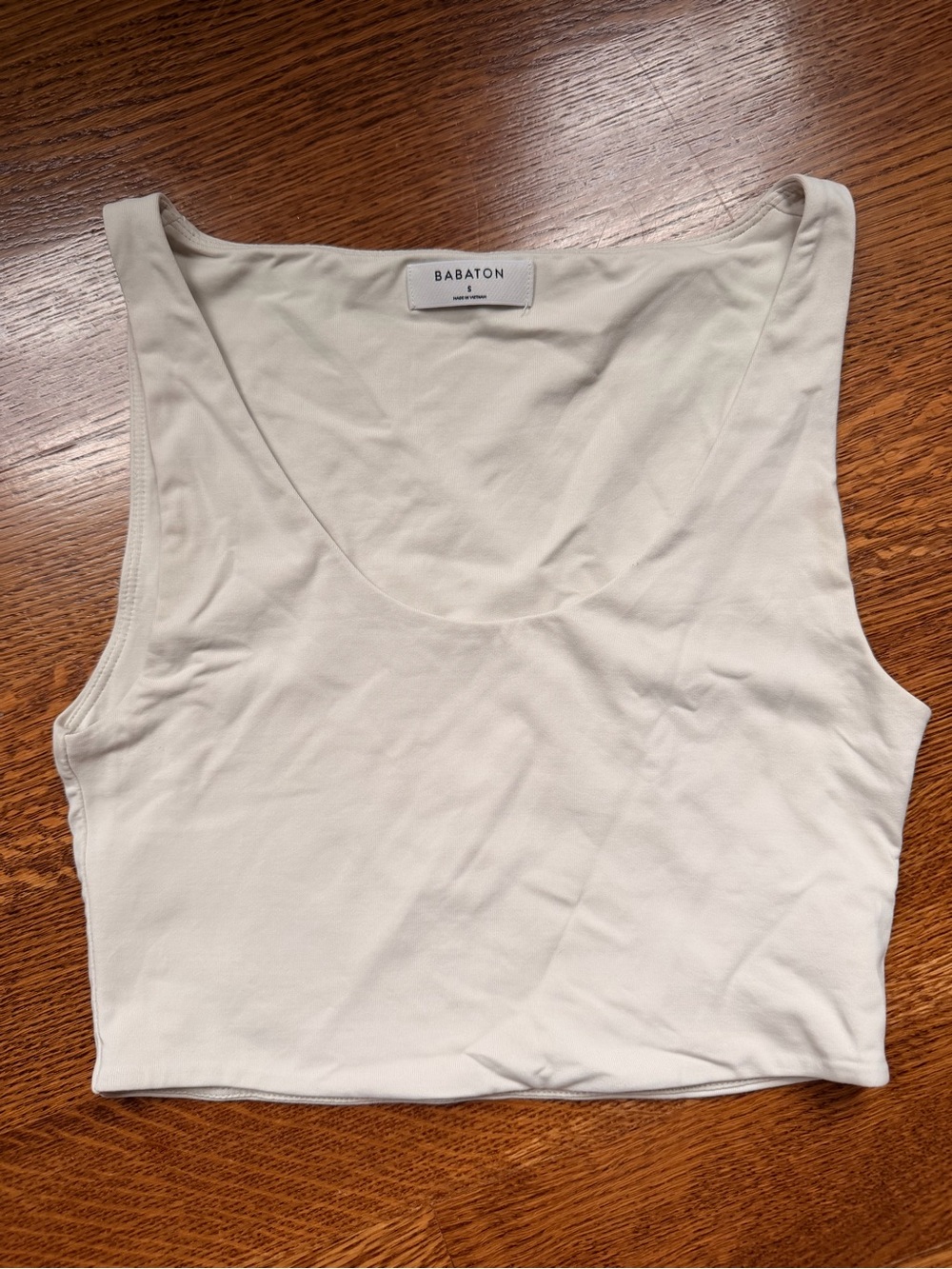 Babaton Cream Scoop Neck Tank